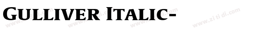 Gulliver Italic字体转换 Gulliver Italic字体转换